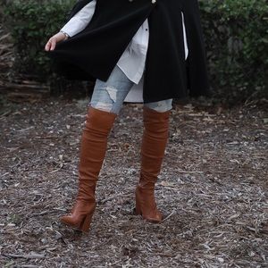 Over the knee brown boots , very cute , worn once
